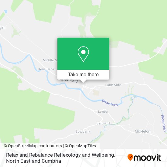 Relax and Rebalance Reflexology and Wellbeing map