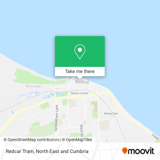 Redcar Tram map