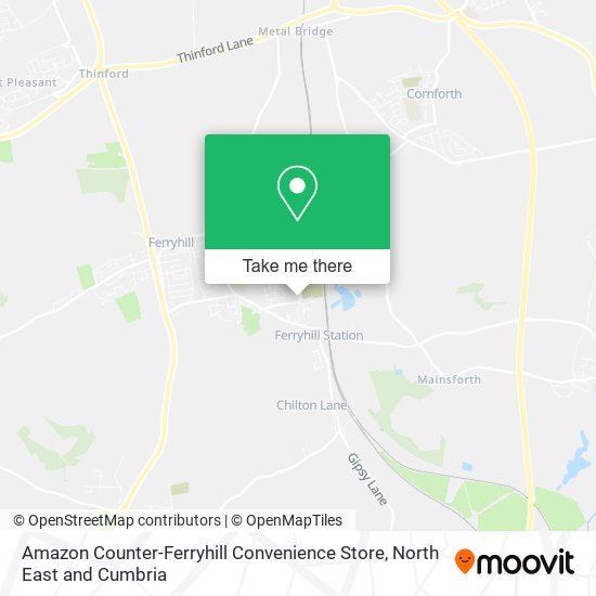 Amazon Counter-Ferryhill Convenience Store map