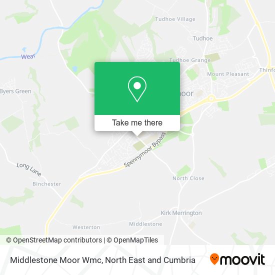 Middlestone Moor Wmc map