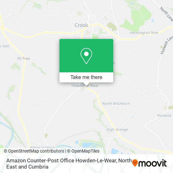 Amazon Counter-Post Office Howden-Le-Wear map