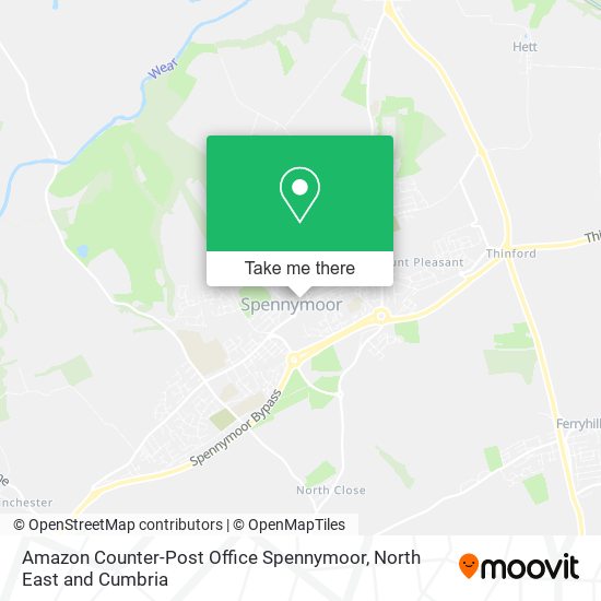 Amazon Counter-Post Office Spennymoor map