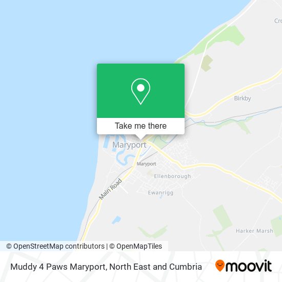 Muddy 4 Paws Maryport map