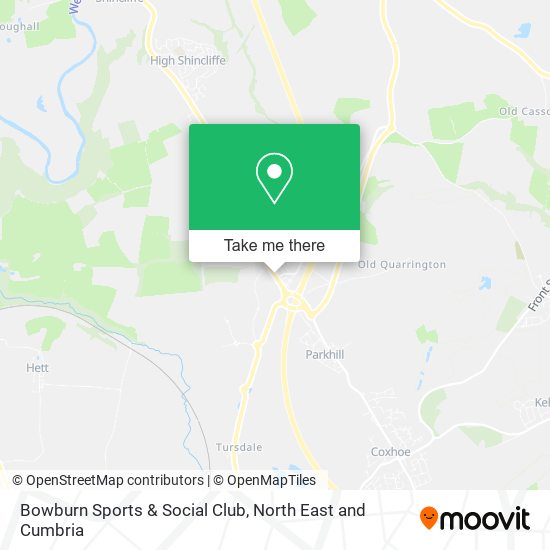 Bowburn Sports & Social Club map