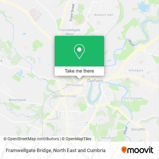Framwellgate Bridge map