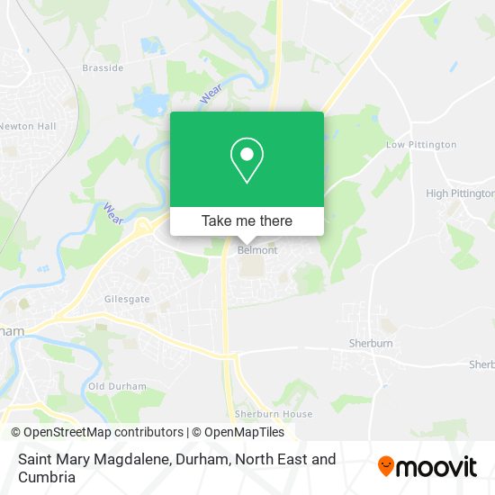 Saint Mary Magdalene, Durham map