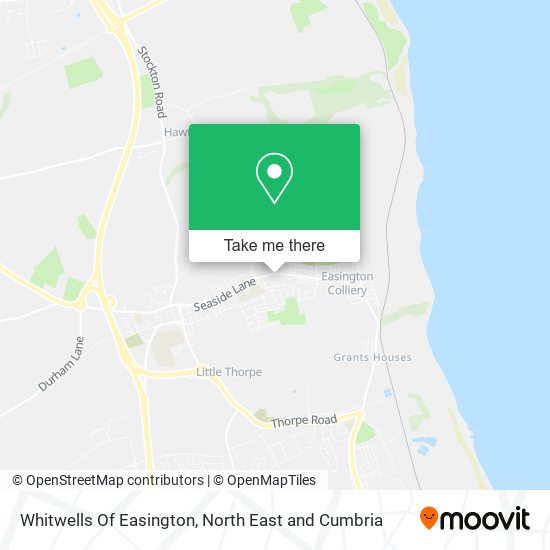 Whitwells Of Easington map