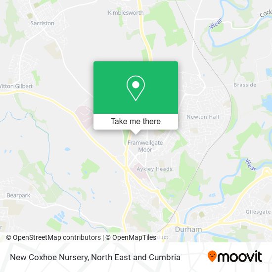 New Coxhoe Nursery map