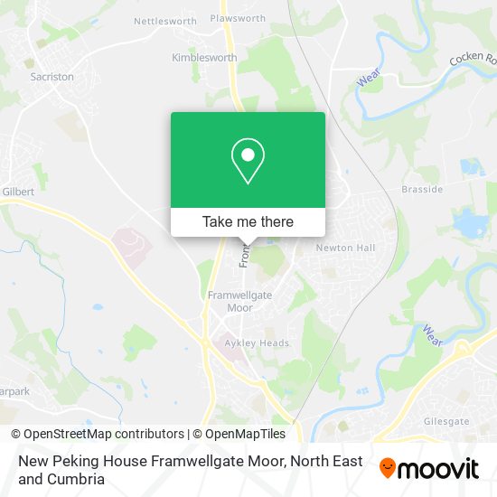 New Peking House Framwellgate Moor map