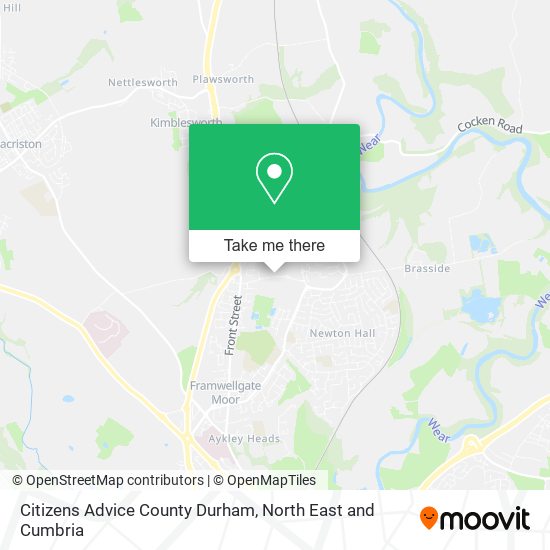 Citizens Advice County Durham map