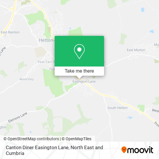 Canton Diner Easington Lane map