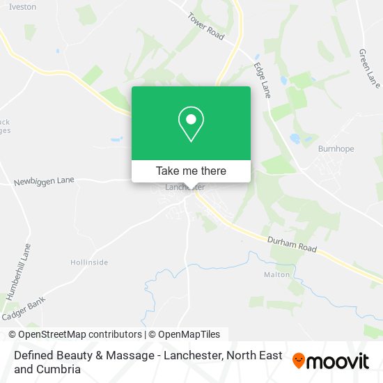 Defined Beauty & Massage - Lanchester map