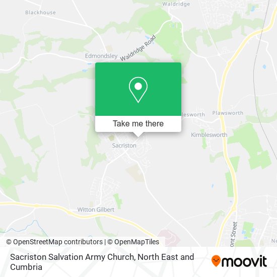Sacriston Salvation Army Church map