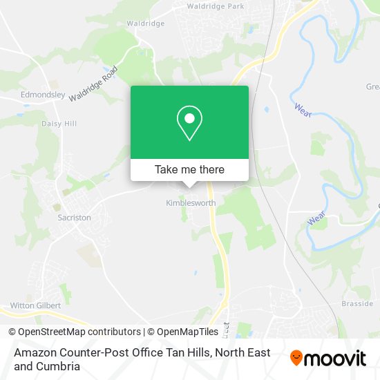 Amazon Counter-Post Office Tan Hills map