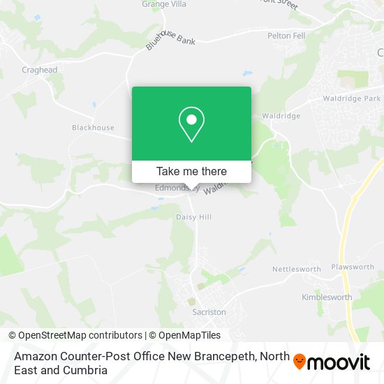 Amazon Counter-Post Office New Brancepeth map