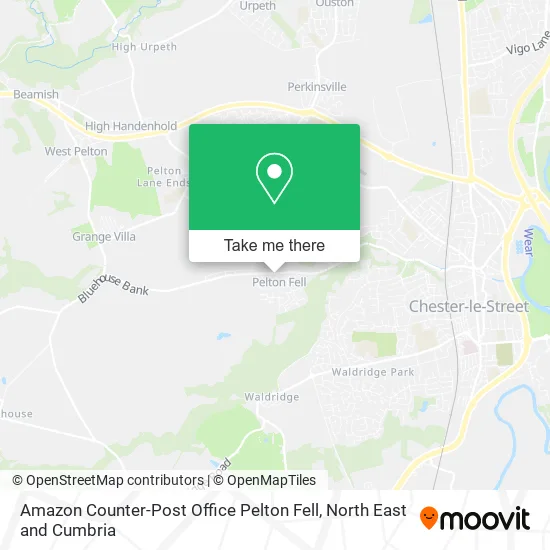 Amazon Counter-Post Office Pelton Fell map