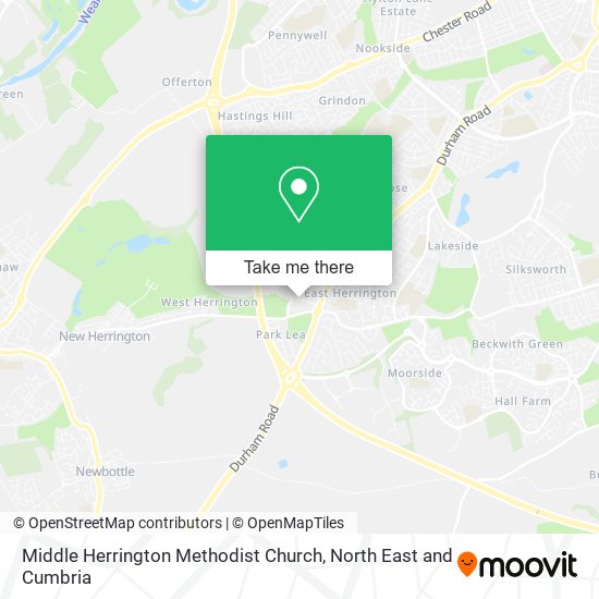 Middle Herrington Methodist Church map