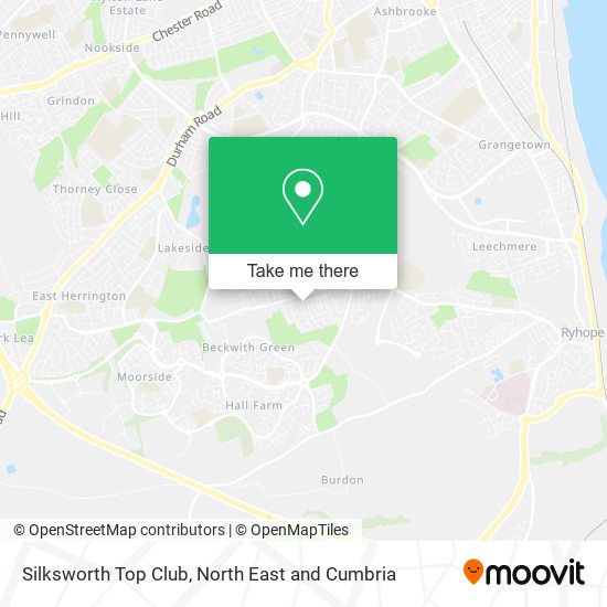 Silksworth Top Club map