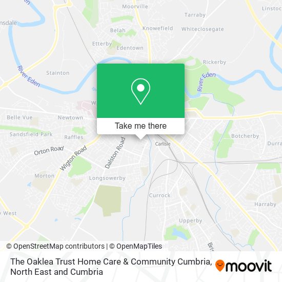 The Oaklea Trust Home Care & Community Cumbria map