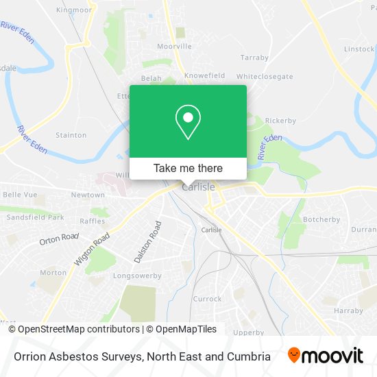 Orrion Asbestos Surveys map