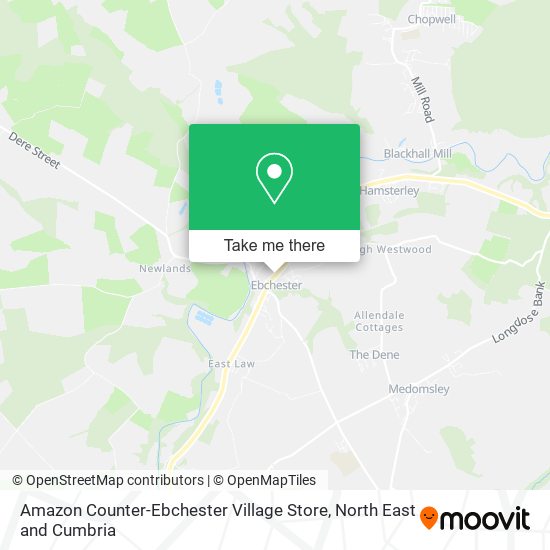 Amazon Counter-Ebchester Village Store map