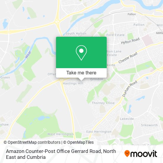 Amazon Counter-Post Office Gerrard Road map