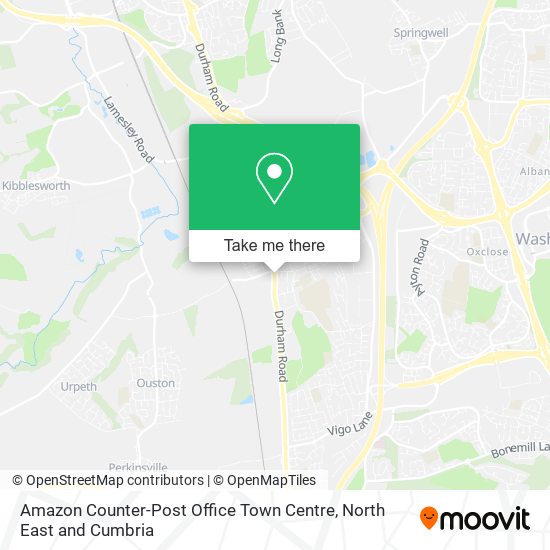 Amazon Counter-Post Office Town Centre map