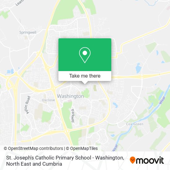 St. Joseph's Catholic Primary School - Washington map
