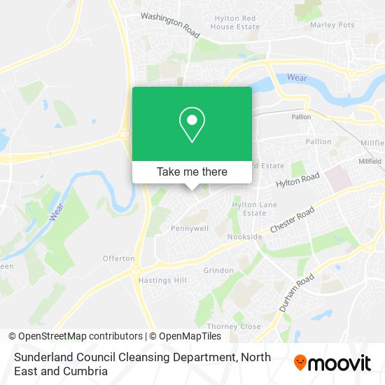 Sunderland Council Cleansing Department map