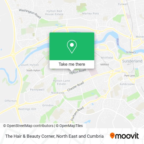 The Hair & Beauty Corner map