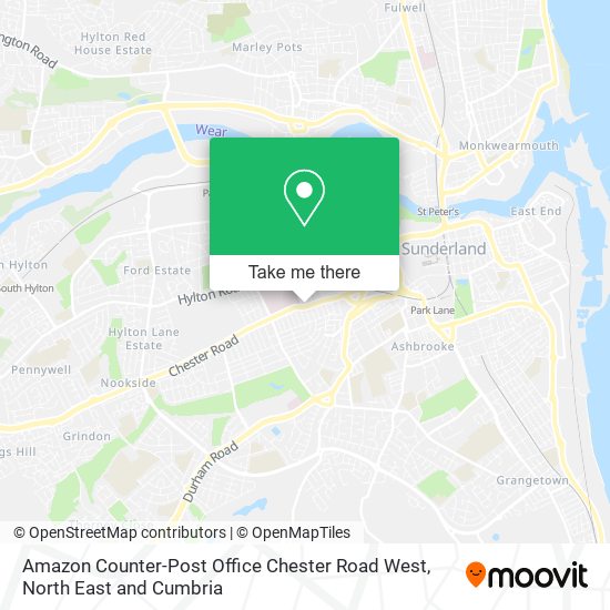 Amazon Counter-Post Office Chester Road West map