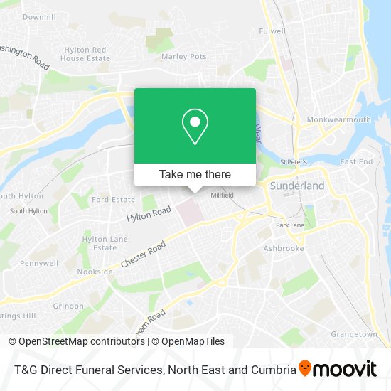 T&G Direct Funeral Services map