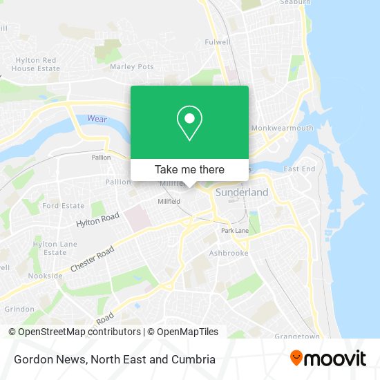 Gordon News map