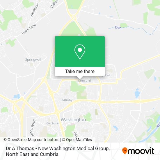 Dr A Thomas - New Washington Medical Group map