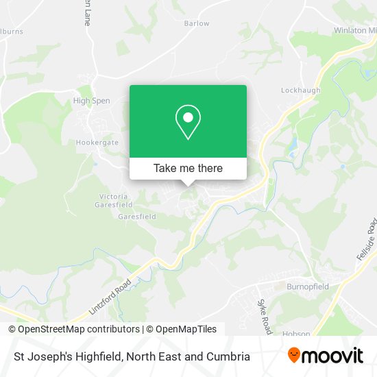 St Joseph's Highfield map