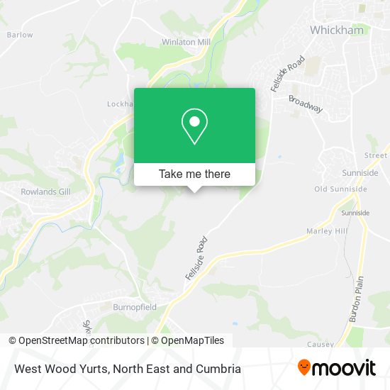 West Wood Yurts map