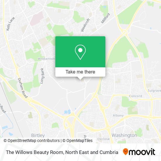 The Willows Beauty Room map