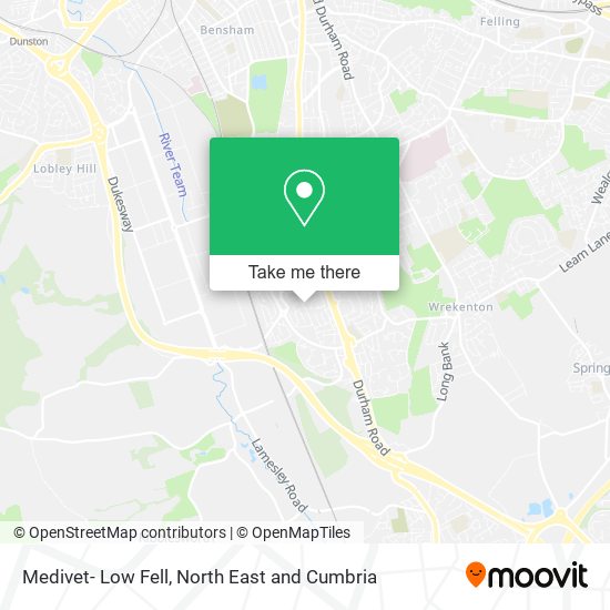 Medivet- Low Fell map