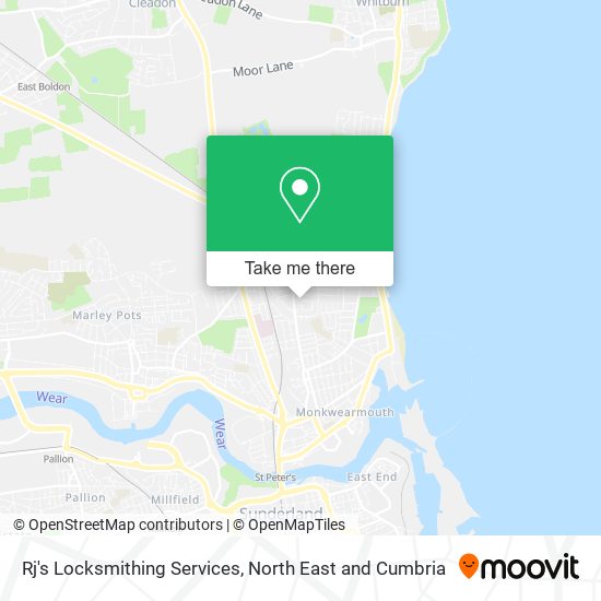 Rj's Locksmithing Services map