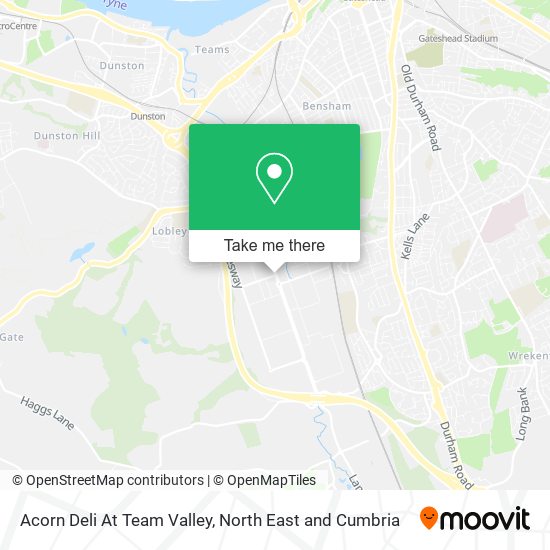 Acorn Deli At Team Valley map