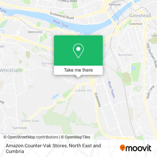 Amazon Counter-Vak Stores map