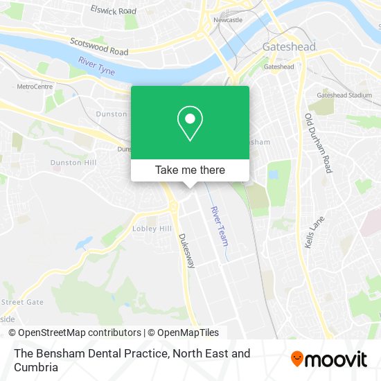 The Bensham Dental Practice map