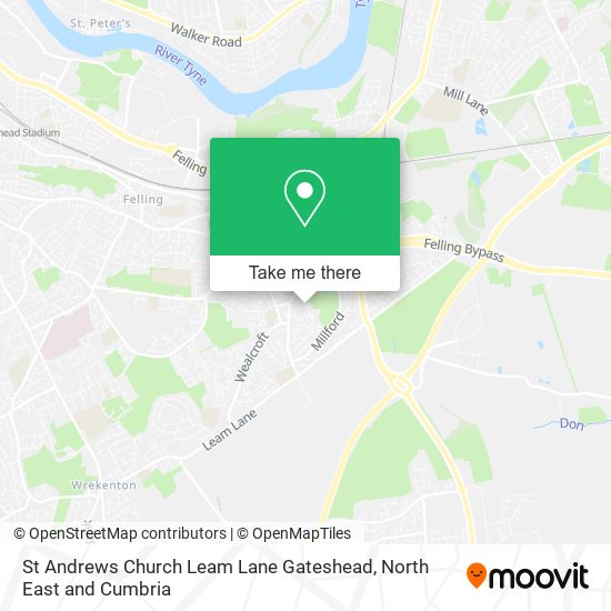 St Andrews Church Leam Lane Gateshead map
