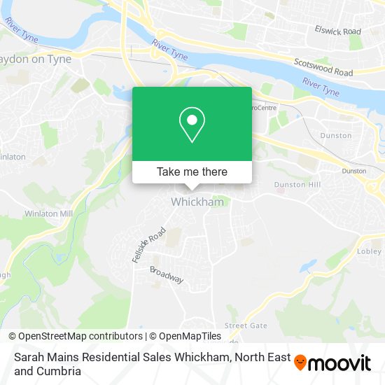 Sarah Mains Residential Sales Whickham map