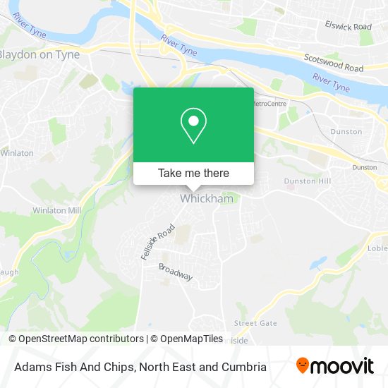 Adams Fish And Chips map