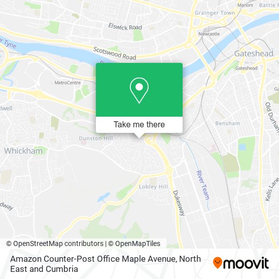 Amazon Counter-Post Office Maple Avenue map