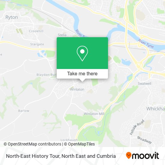 North-East History Tour map