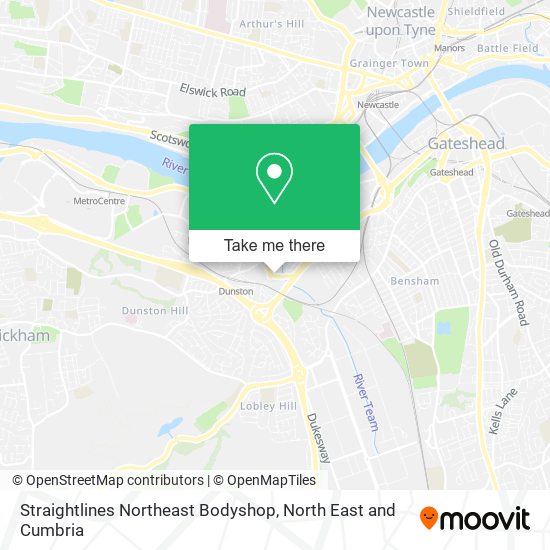 Straightlines Northeast Bodyshop map