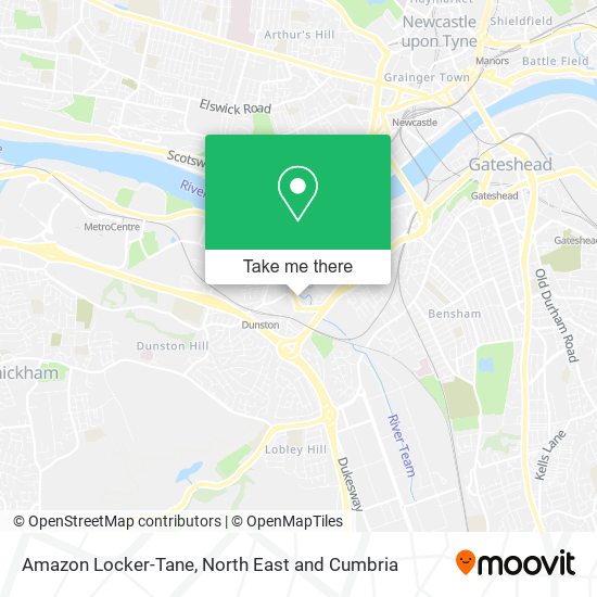 Amazon Locker-Tane map