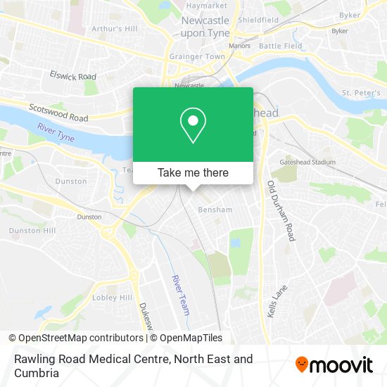 Rawling Road Medical Centre map